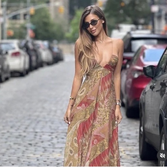 Zara Multicolor Bohemian Maxi Dress - Picture 6 of 9